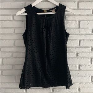 Banana Republic Textured Black Sleeveless Blouse (NWT)